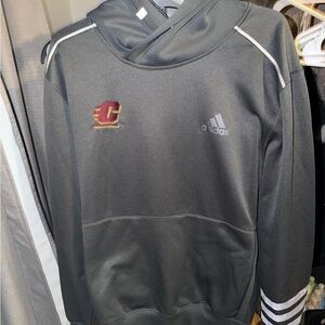 Adidas Central Michigan Chippewas Hoodie NCAA Basketball Dark Grey Sweatshirt